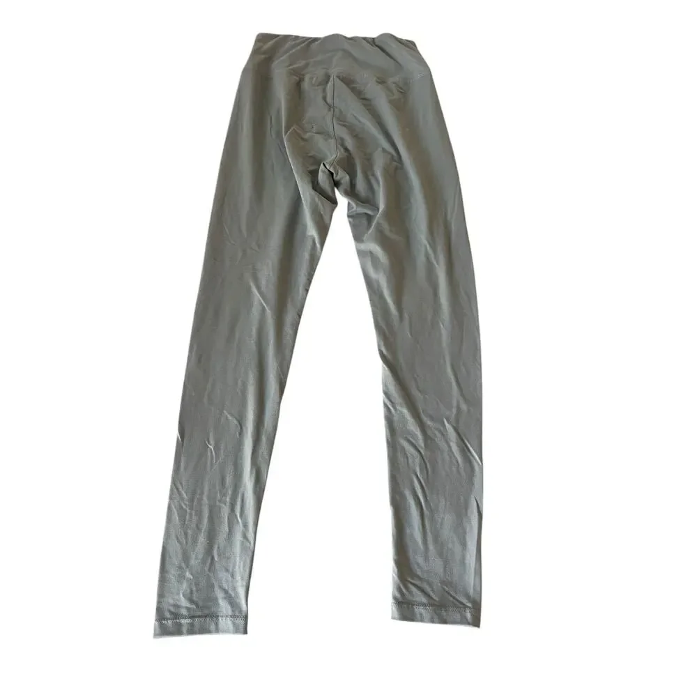 Unbranded Girls Light Gray Stretch Leggings Youth Size Small-Medium